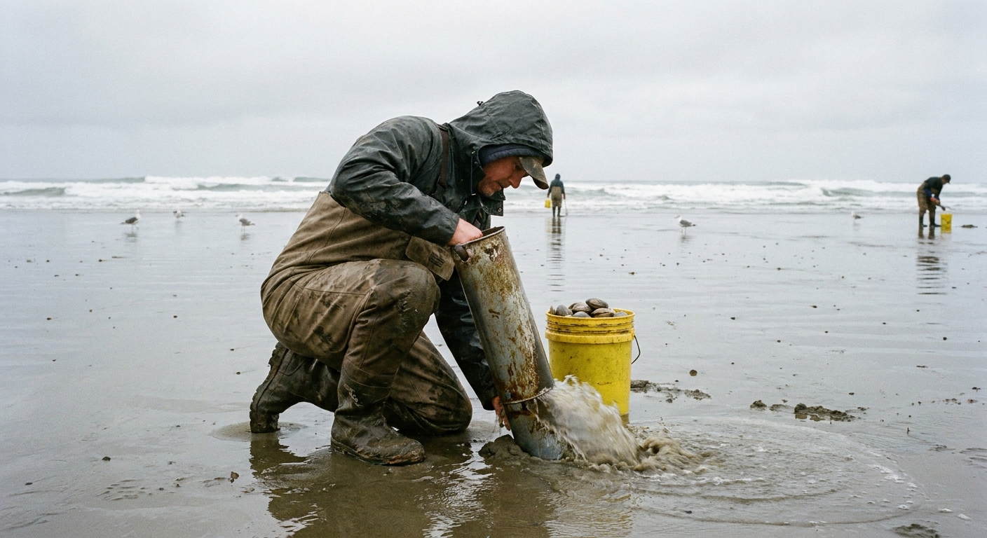 Oregon Coast Clamming Guide: Razor Clams, Bay Clams, and Low-Tide Tactics for the Pacific Shore