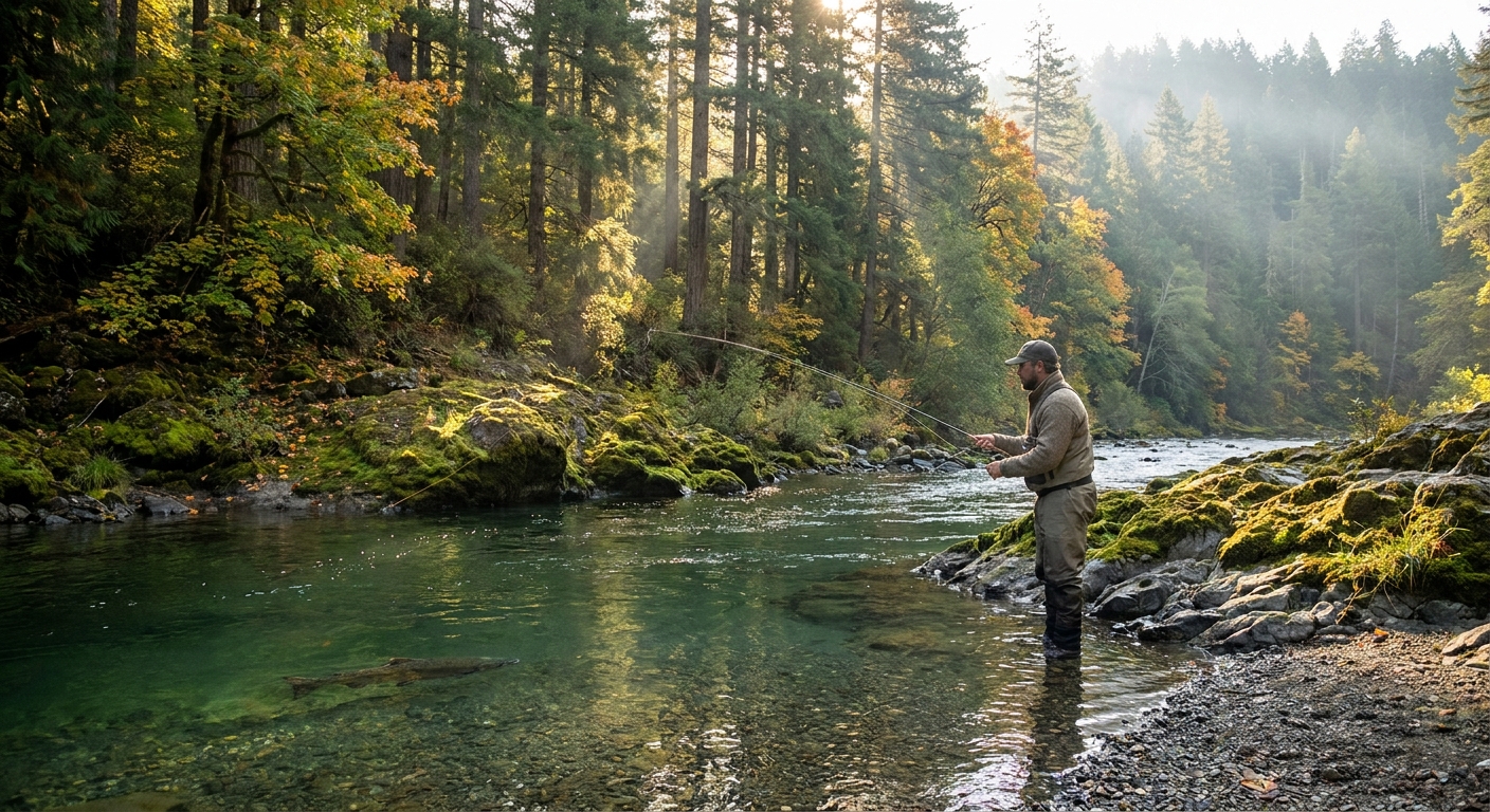 South Umpqua River Fall Chinook Salmon: Bank Fishing Oregon's Overlooked South Coast Run