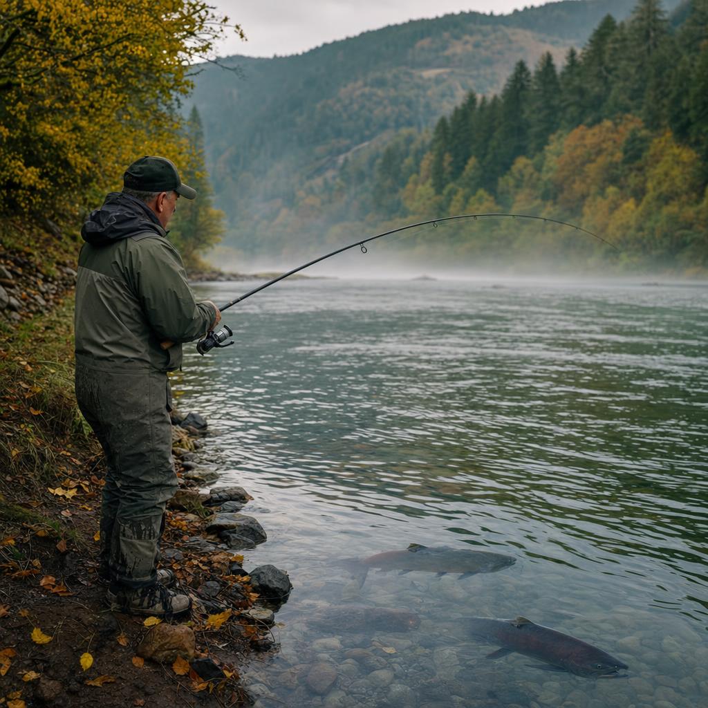Willamette River Fall Chinook Salmon: Bank Fishing Oregon's Main Valley River from Portland to Corvallis