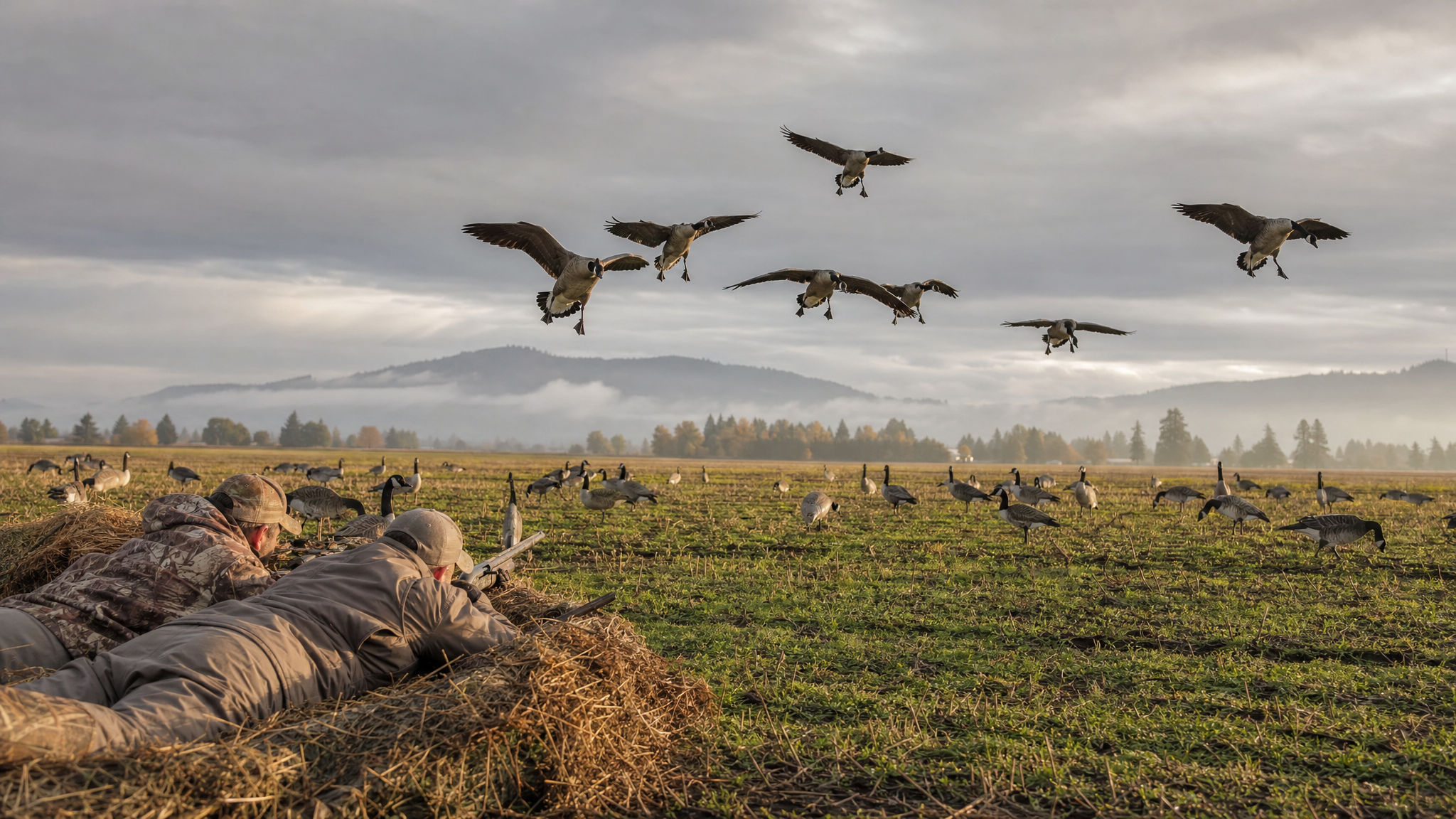 Willamette Valley Canada Goose Hunting: Field Decoy Spreads and Calling Tactics for October Honkers